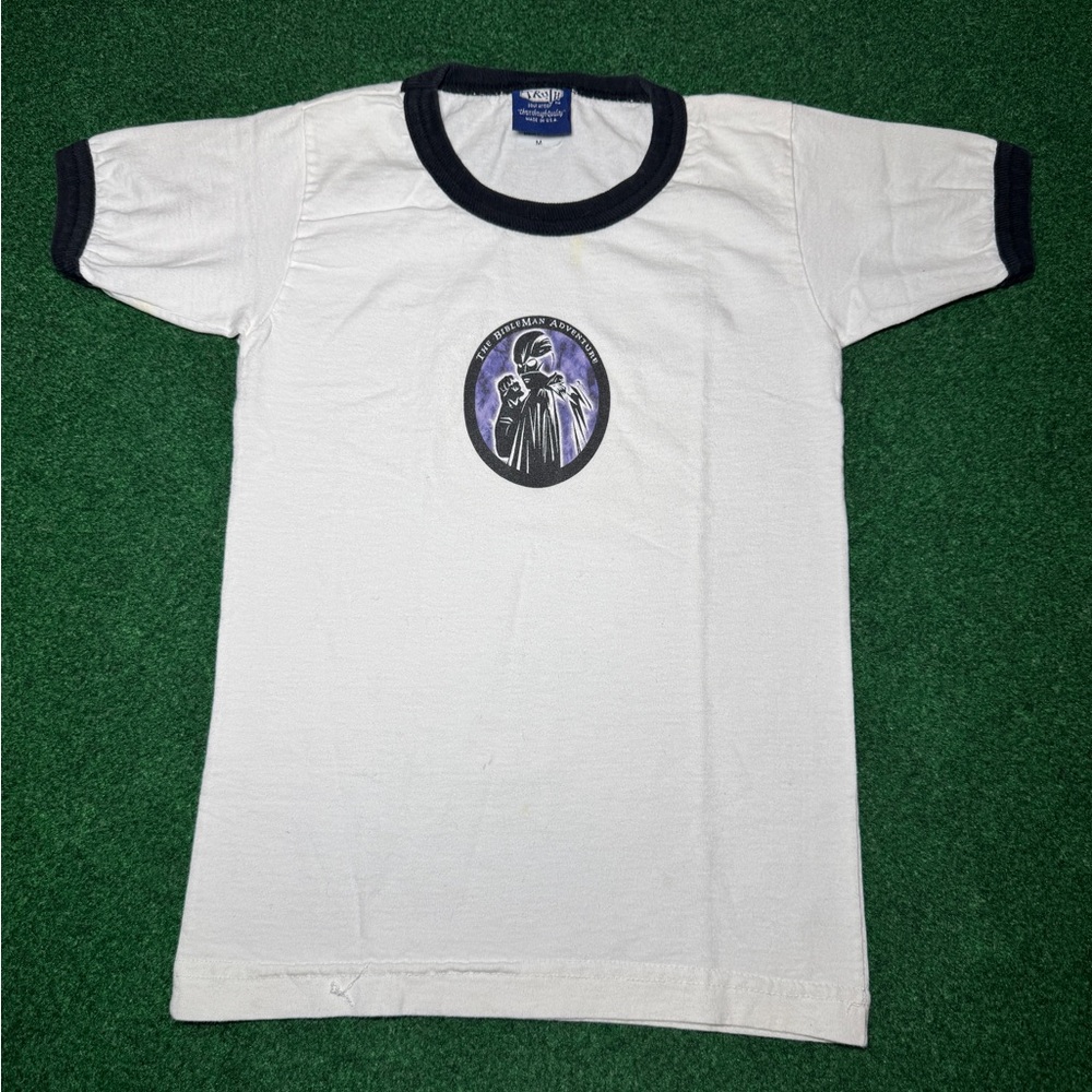 Vintage Bibleman 90s Religious Superhero Boys Medium RARE Graphic Ringer T Shirt